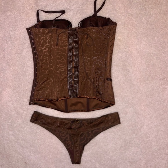 Lejaby Collection brown bustier and thong NWOT 34B - Picture 3 of 7